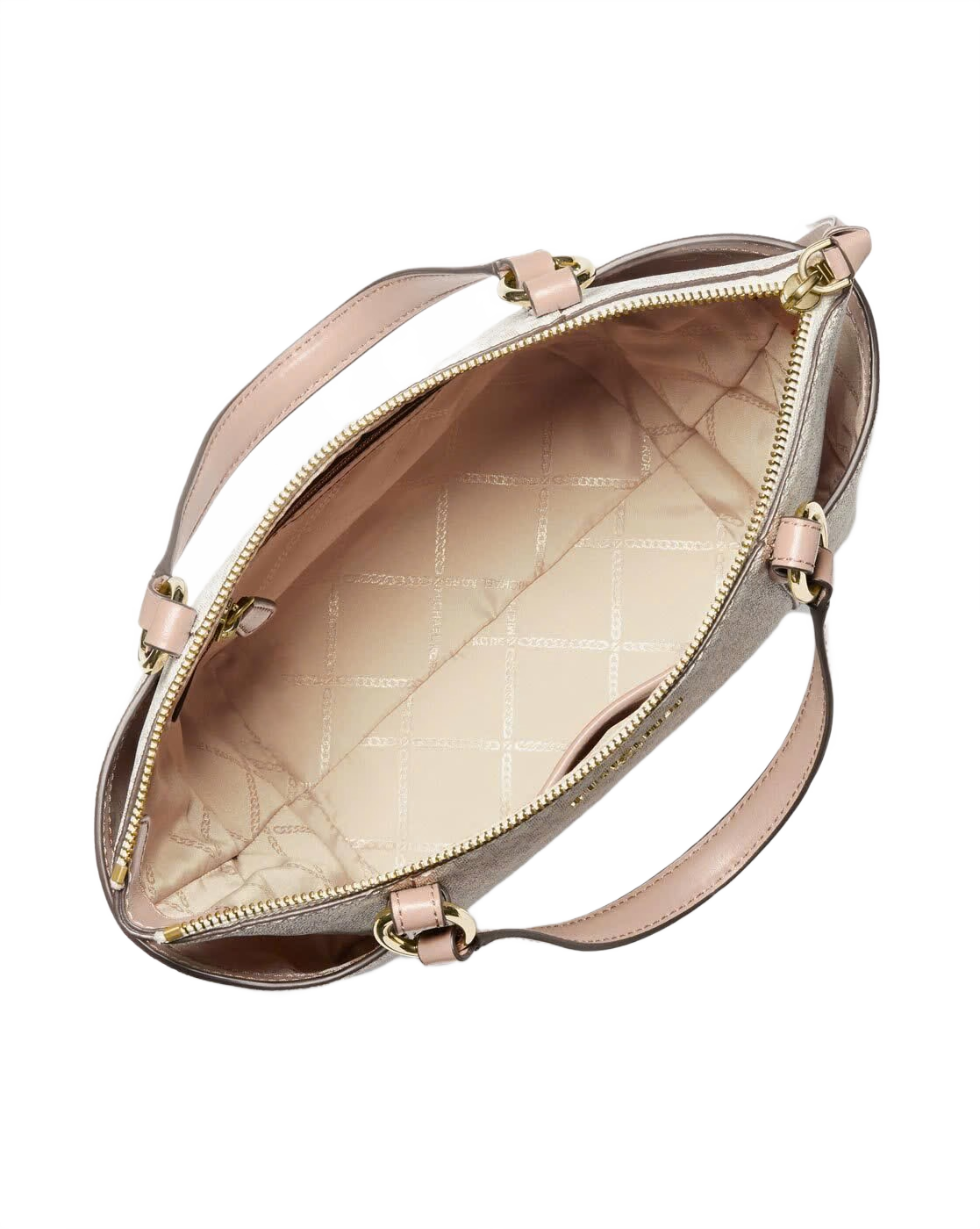 Sullivan Small Logo Top-Zip Tote Bag (Vanilla+Cream)