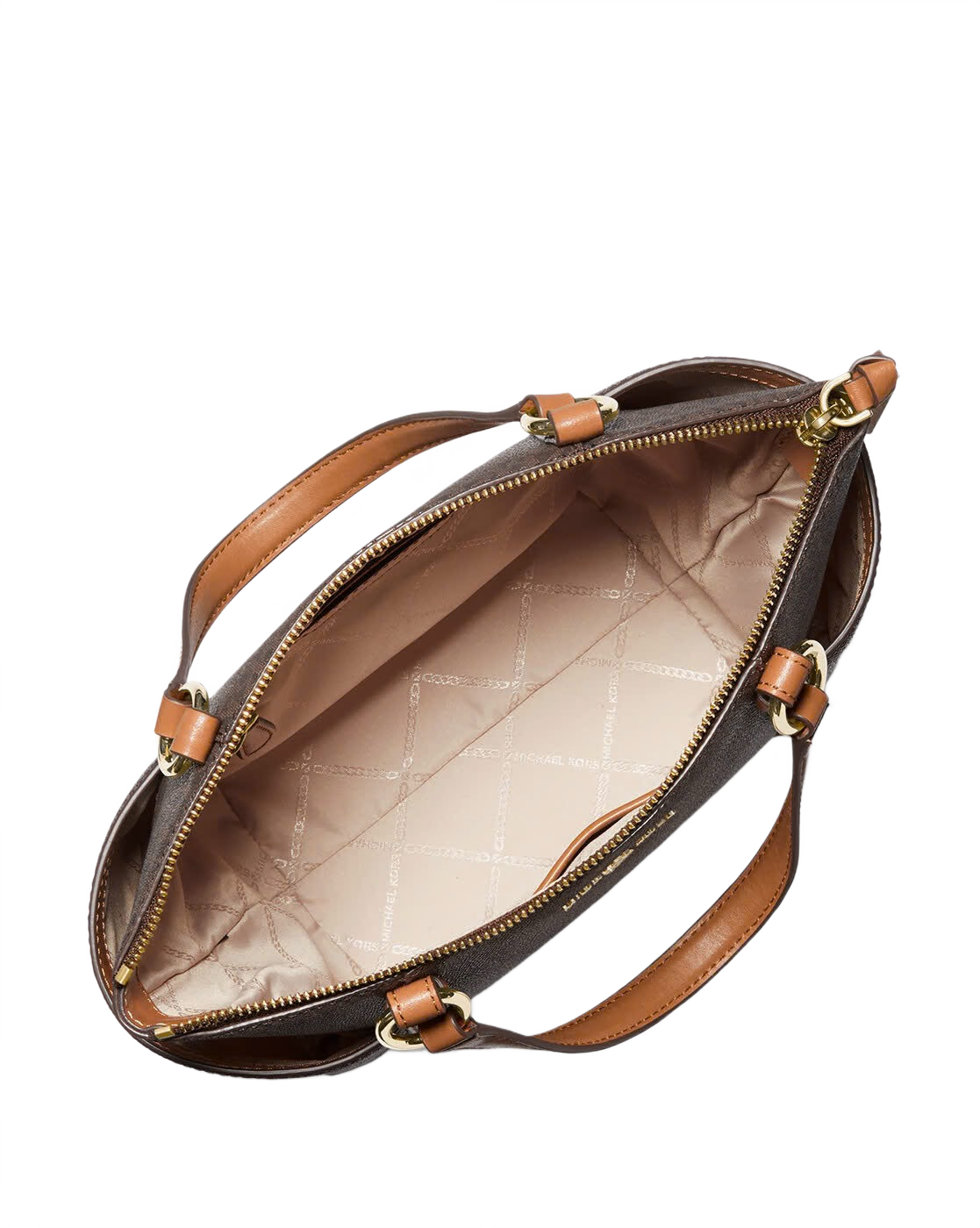 Sullivan Small Logo Top-Zip Tote Bag (Brown+Acorn)