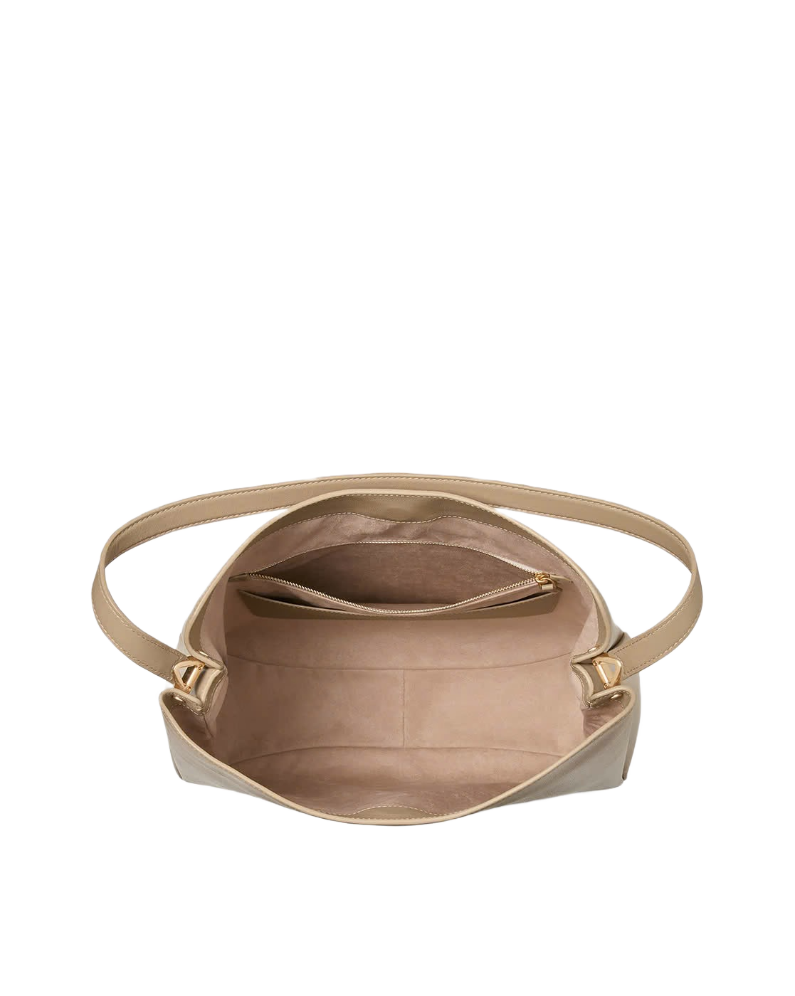 Grace Leather Hobo Bag (Beige)