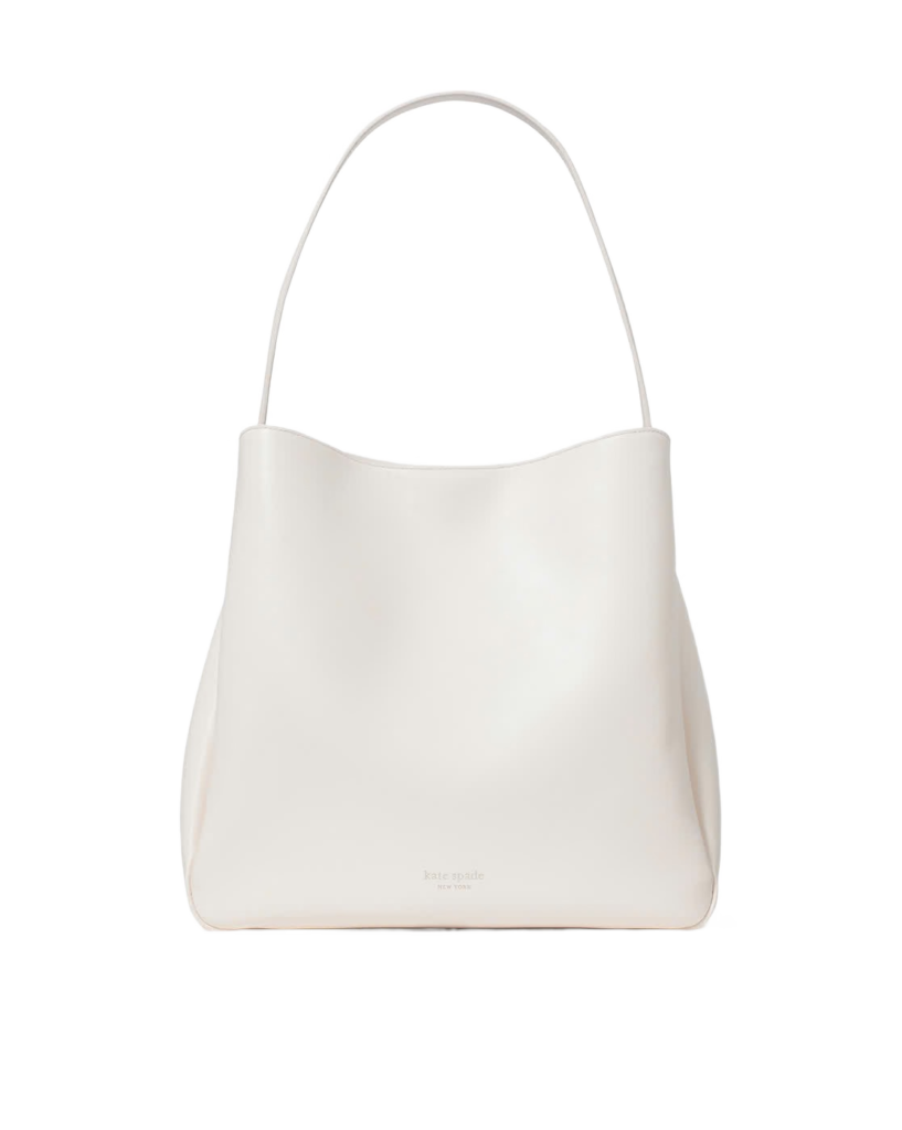 Grace Leather Hobo Bag (Cream)