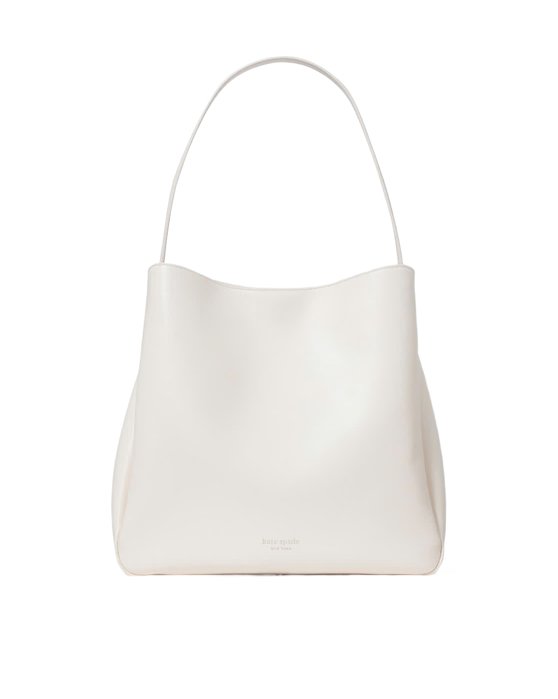 Grace Leather Hobo Bag (Cream)
