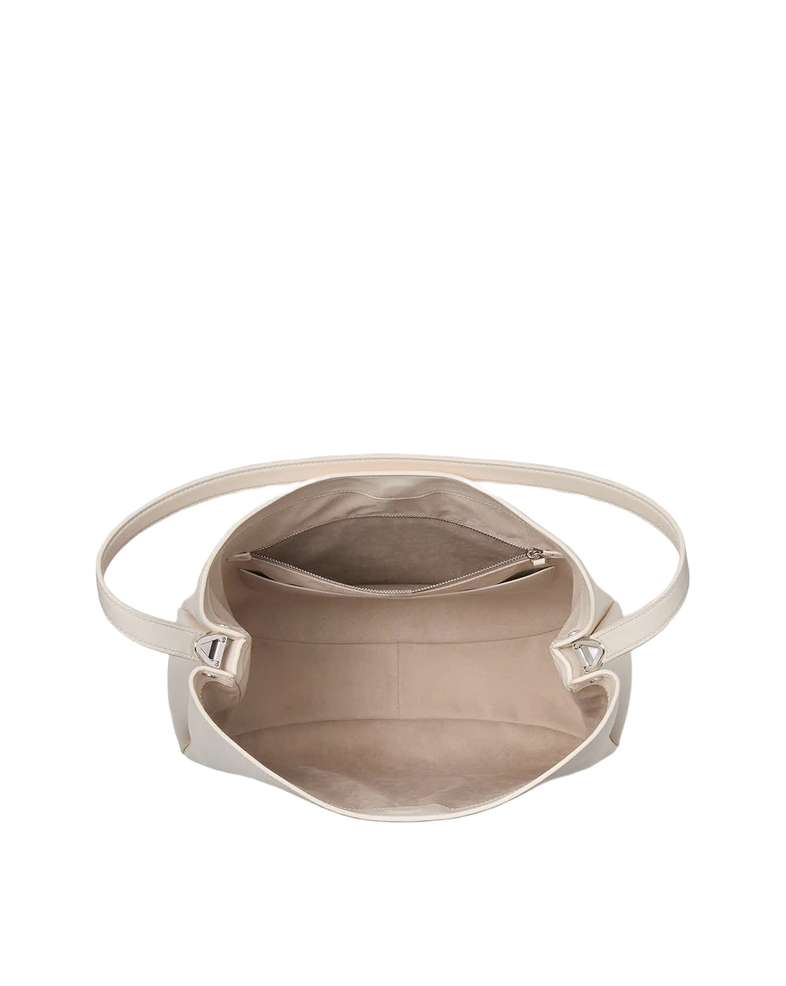 Grace Leather Hobo Bag (Cream)