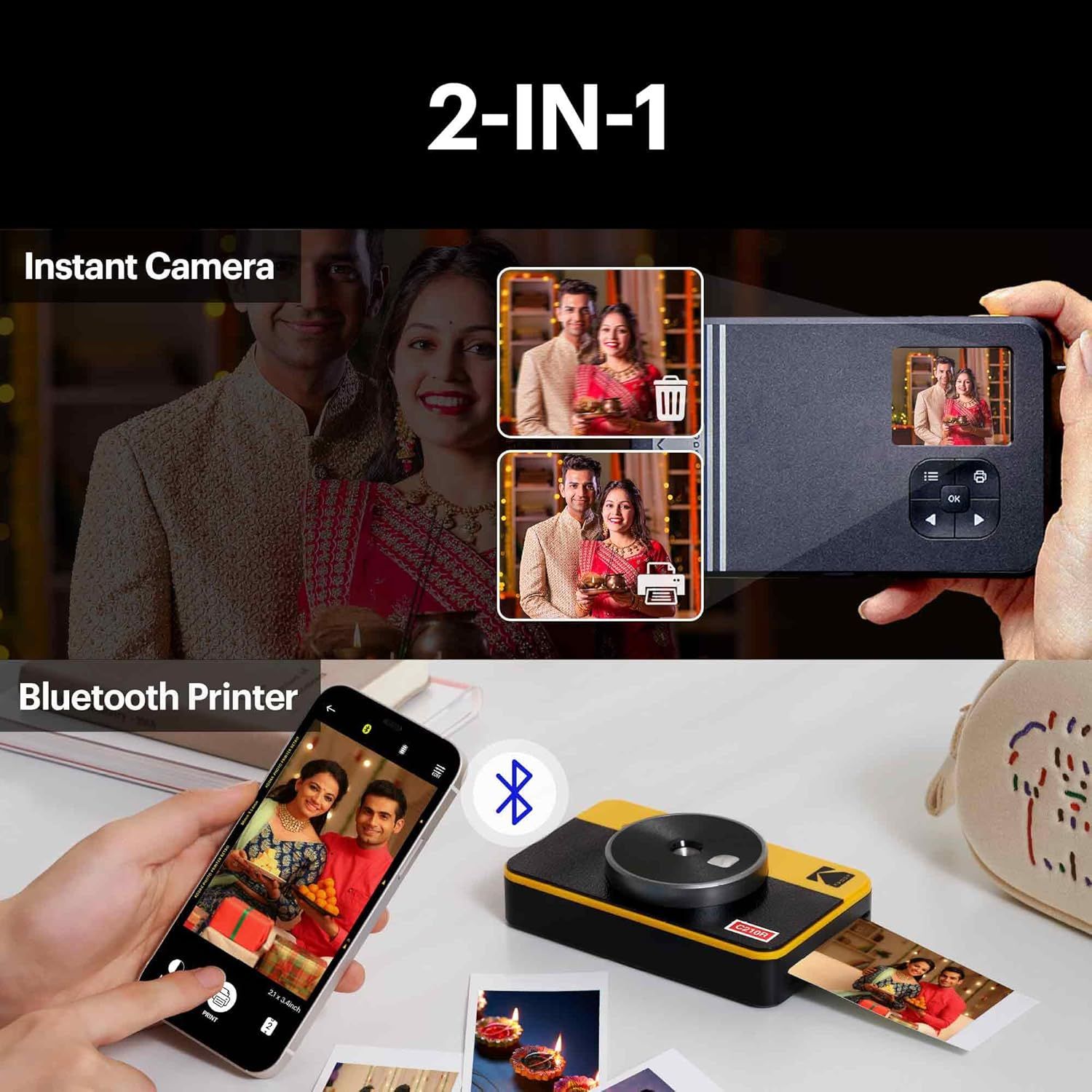 C210R Mini Shot 2 Retro Camera + Printer Bundle