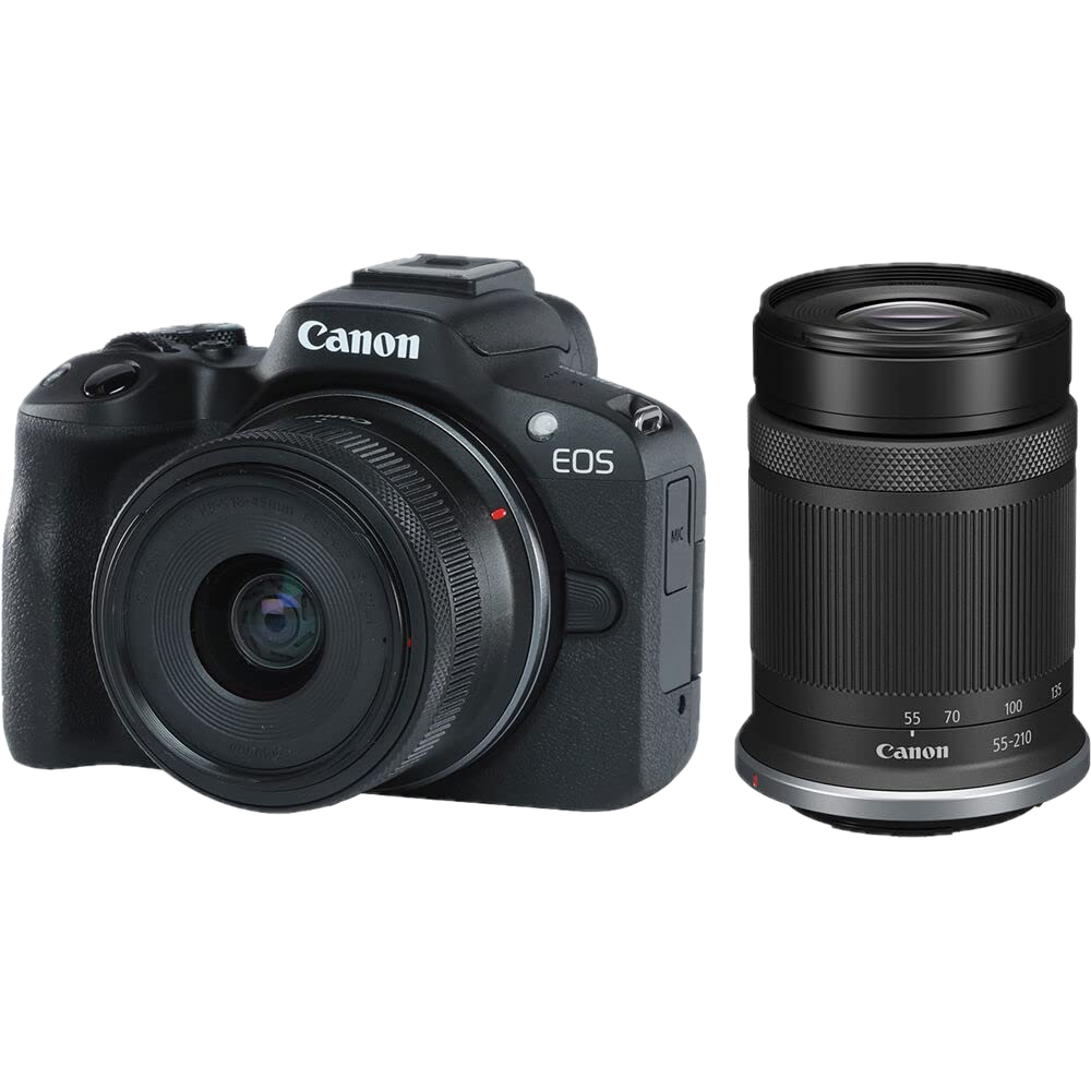 EOS R50 RF-S 18-45/55-210 IS STM Camera Kit