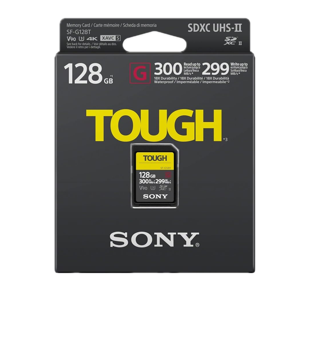 SF-G128T 128GB SF-G Tough Series UHS-II SDXC Memory Card with 5 Year Plan