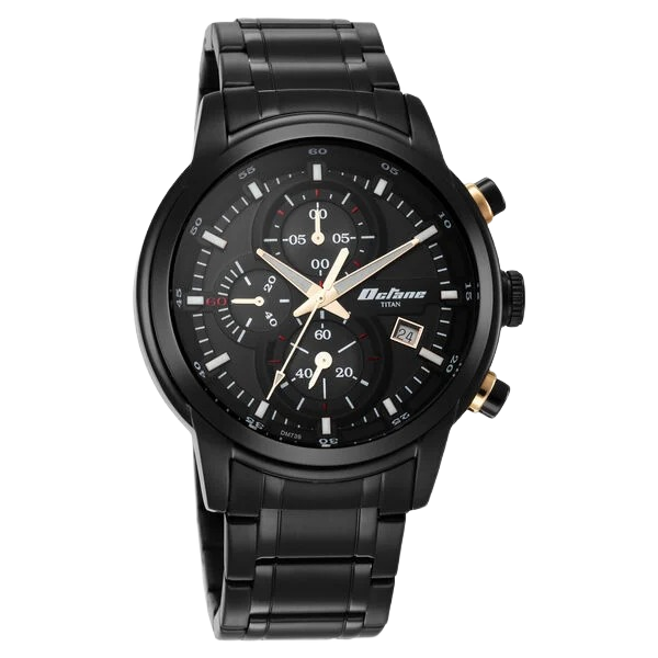 Octane Black Dial Chronograph Watch for Men