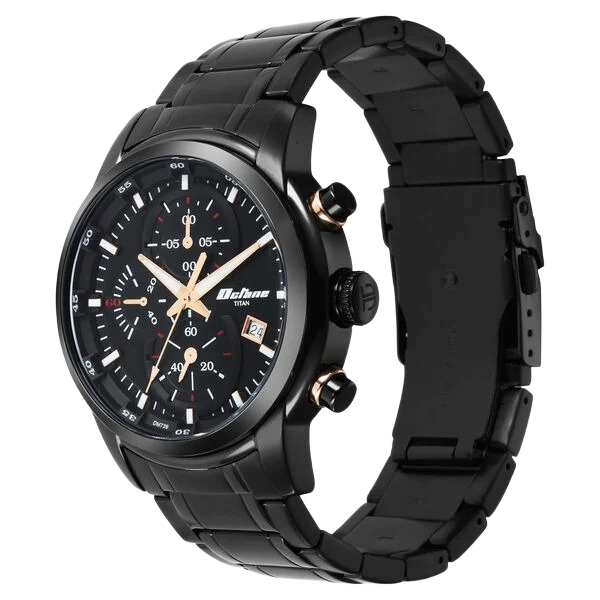 Octane Black Dial Chronograph Watch for Men