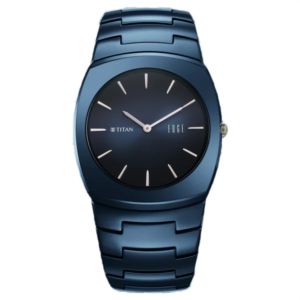 Edge Fumage Quartz Analog Blue Dial Blue Ceramic Strap Watch for Men
