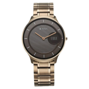 Edge Baseline Quartz Analog Brown Dial Brown & Matte Brown Stainless Steel Strap Watch for Men