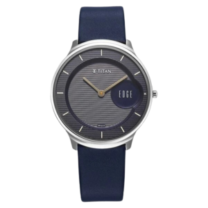 Edge Murals Quartz Analog Blue Dial Blue Leather Strap Watch for Men