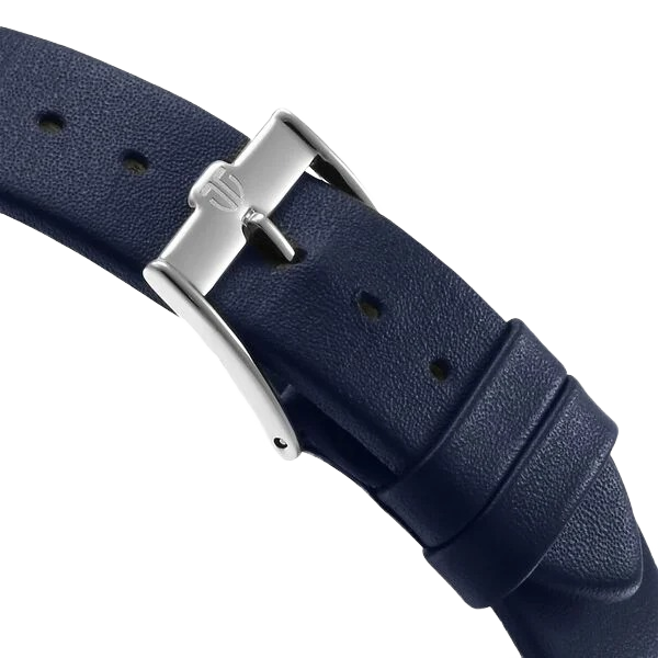 Edge Murals Quartz Analog Blue Dial Blue Leather Strap Watch for Men