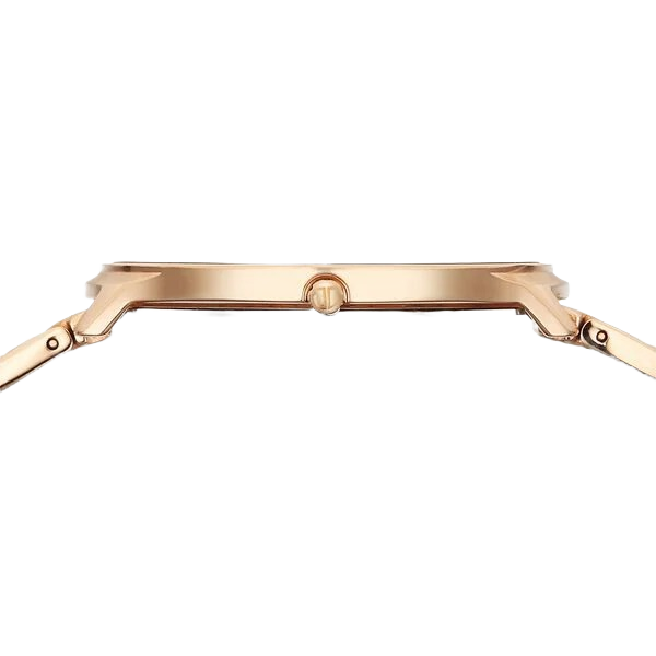 Edge Murals Quartz Analog Green Dial Rose Gold Stainless Steel Strap Watch for Men