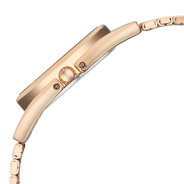 UFO Quartz Analog Yellow Mother of Pearl Dial Rose Gold Colour Stainless Steel Strap Watch For Girls