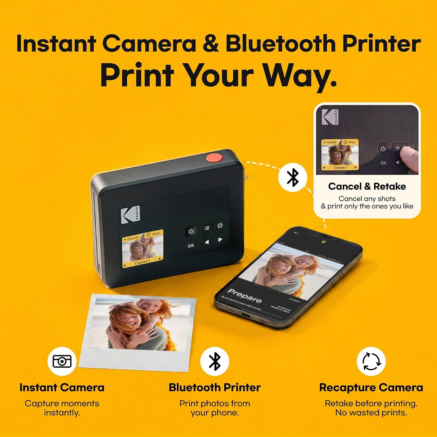 Mini Shot 3 Retro Instant Camera & Printer