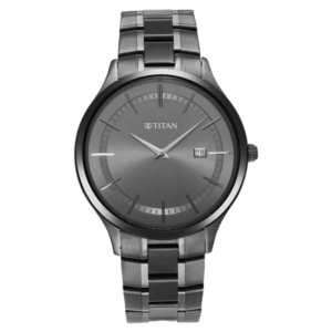 Classique Slimline Anthracite Dial Analog with Date Stainless Steel Strap Watch for Men