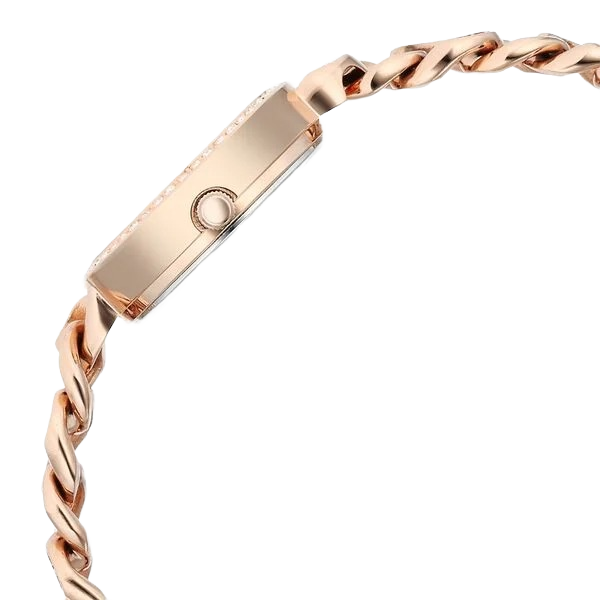 Raga Showstopper Quartz Analog Rose Gold Round Dial Rose Gold Metal Strap Watch For Women