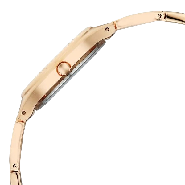 Raga Showstopper Quartz Analog Silver Dial Rose Gold Metal Strap Watch For Women