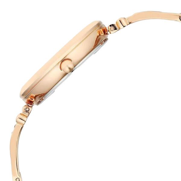 Raga Glimmers Quartz Analog Mother of Pearl Dial Rose Gold Metal Strap Watch For Women