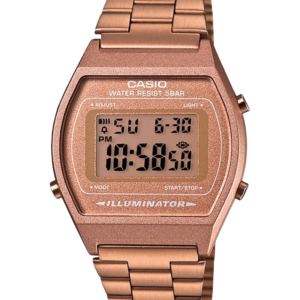 Vintage B640WC-5A Digital Rose Gold Stainless Steel Band Watch