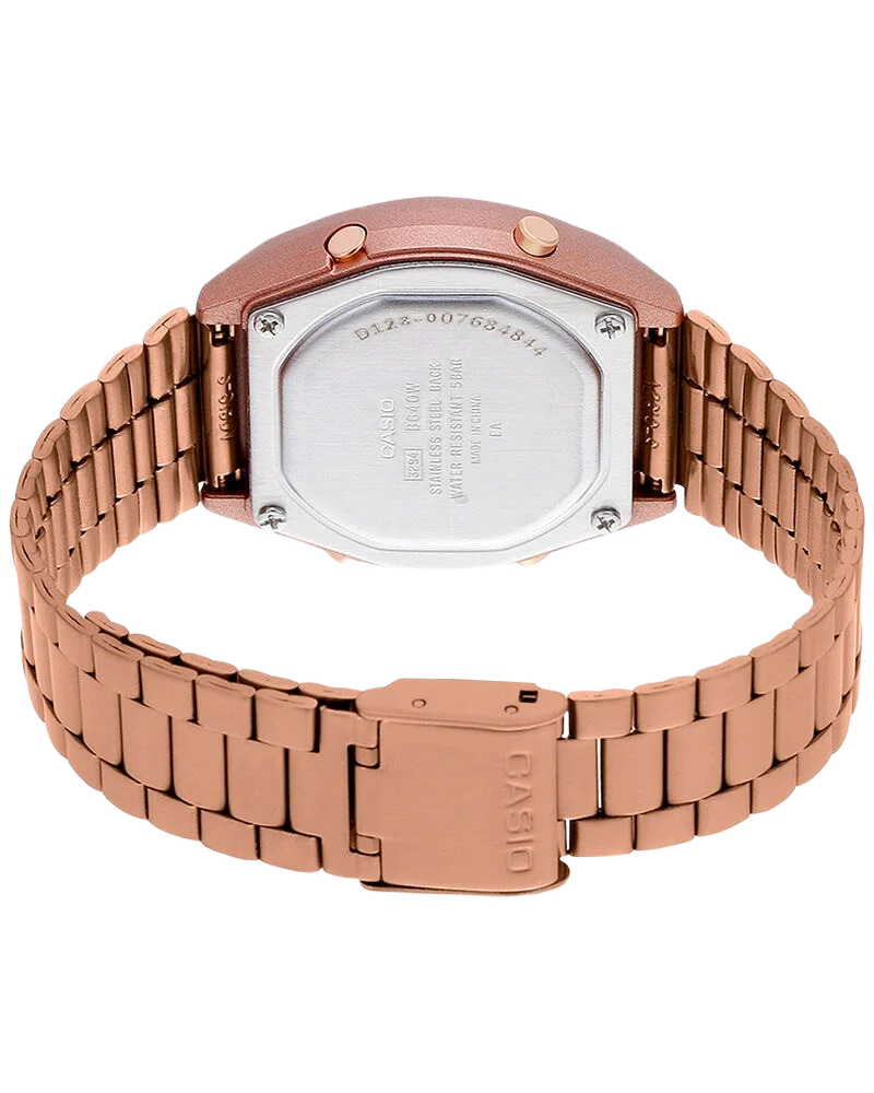 Vintage B640WMR-5A Digital Rose Gold Stainless Steel Mesh Band Watch