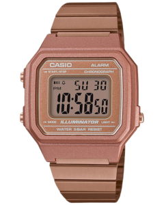 Vintage B650WC-5A Digital Rose Gold Stainless Steel Band Watch