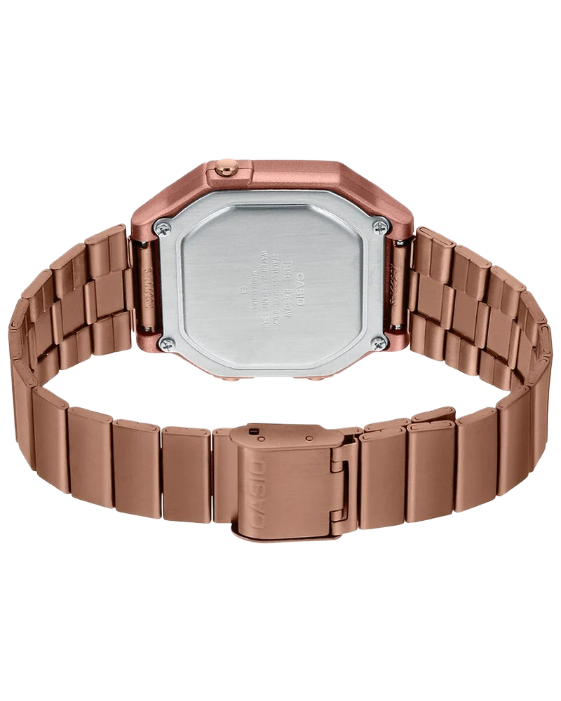 Vintage B650WC-5A Digital Rose Gold Stainless Steel Band Watch