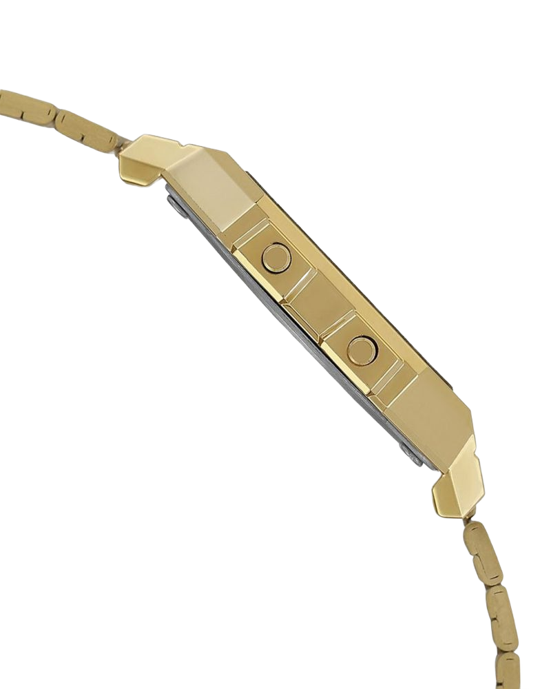 Vintage A700WEVG-9A Digital Gold Stainless Steel Band Watch