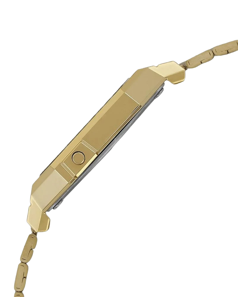 Vintage A700WEVG-9A Digital Gold Stainless Steel Band Watch