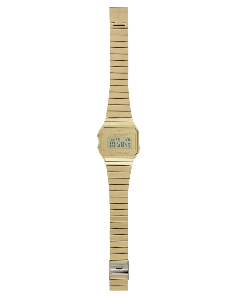 Vintage A700WEVG-9A Digital Gold Stainless Steel Band Watch