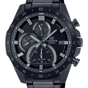 Edifice EFR-571MDC-1AVUDF Black Analog Dial Black Stainless Steel Band Watch for Men