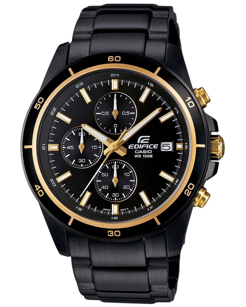 Edifice EFR-526BK-1A9V Analog Black Dial Black Stainless Steel Band Watch for Men