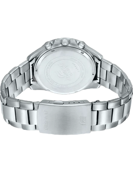 Edifice EFV-550D-1AV Analog Black Dial Silver Stainless Steel Band Watch for Men