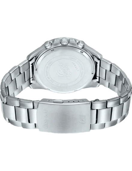 Edifice EFV-550D-7AVUDF Analog White Dial Silver Stainless Steel Band Watch for Men