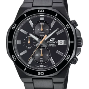 Edifice EFV-640DC-1AV Analog Black Dial Black Stainless Steel Band Watch for Men