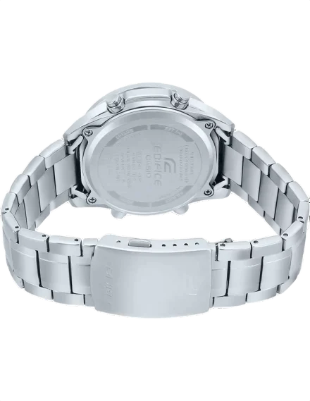 Edifice EFV-C100D-1AV Analog-Digital Black Dial Silver Stainless Steel Band Watch for Men